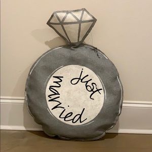 “just married” Door hanger